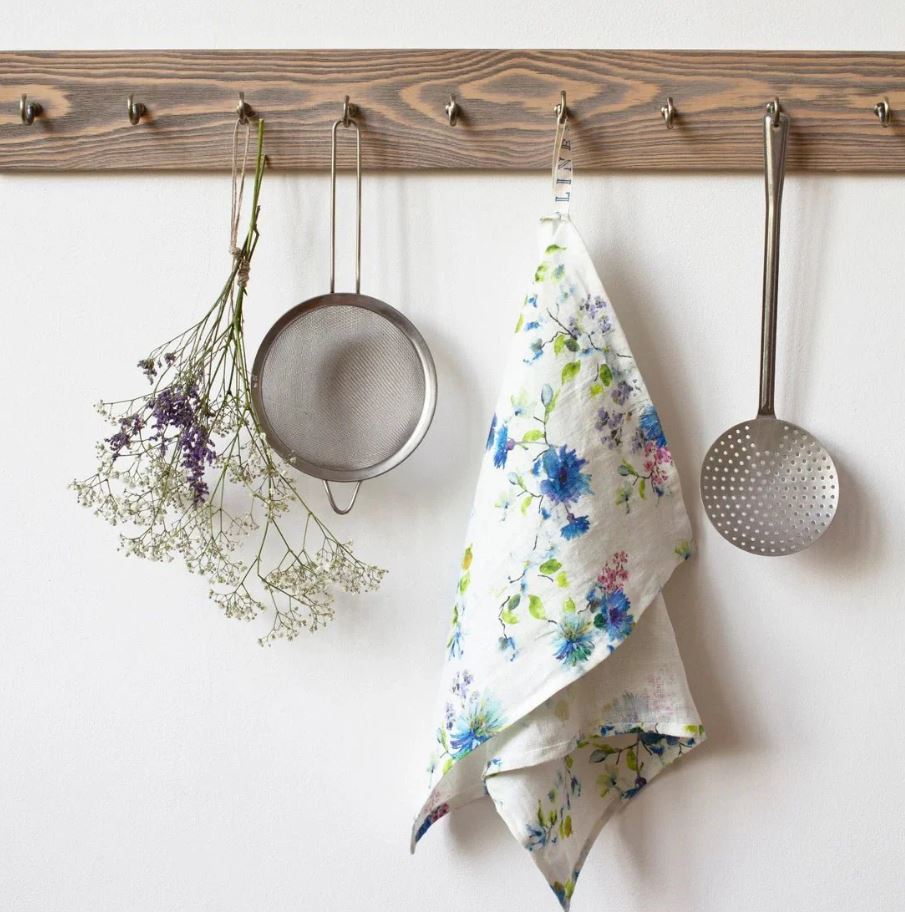 Essuie vaisselle en lin, flowers, Linen tales®-1 Essuie vaisselle en lin, flowers, Linen tales®-1