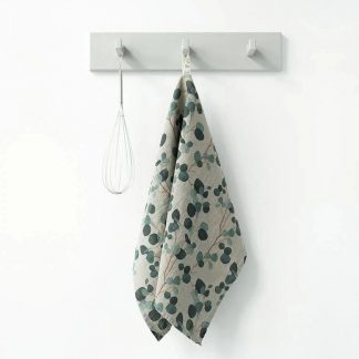 Essuie vaisselle en lin, eucalyptus naturall, Linen tales®-1