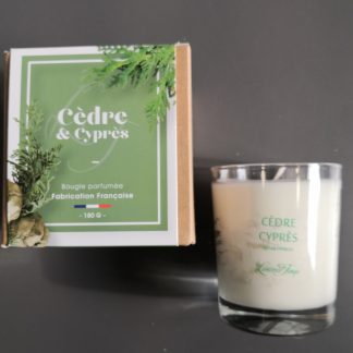 Bougie 'Cèdre & Cyprès', 180g, Les lumières du Temps®-1