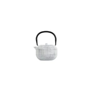 Sencha, Théière en fonte 35cl lines white, S&P®-1